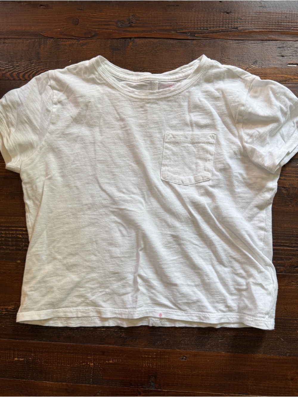 Crewcuts White Short-Sleeve Pocket Tee Sz 10/11